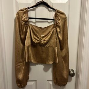 Francesca's Collections Gold Blouse